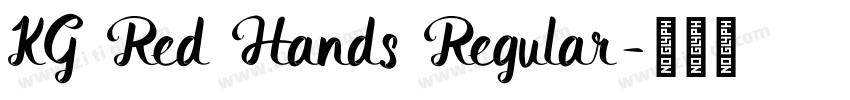 KG Red Hands Regular字体转换